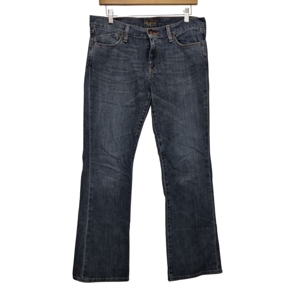 Old Navy Jeans The Flirt Mid-Rise Boot Cut Stretch Denim Blue 8 Short